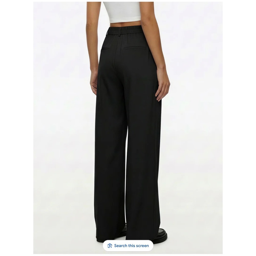 NWT Cuts Essential Pant Black Wide Leg High‎ Waist Workwear Minimalist Sz 4 Tall - Picture 2 of 7